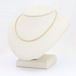 Load image into Gallery viewer, Diamond-cut rope chain necklace in yellow gold, 1.75mm, 20 inches