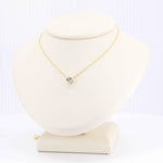 Load image into Gallery viewer, Aquamarine Pendant, 0.35ct in 14K Yellow Gold, 18 inch Chain - Kizer Cummings Jewelers