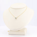 Load image into Gallery viewer, Aquamarine Pendant, 0.35ct in 14K Yellow Gold, 18 inch Chain