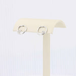 Load image into Gallery viewer, Open Circle Diamond Stud Earrings, in 14K White Gold, 0.13cttw