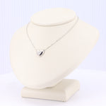 Load image into Gallery viewer, Puffy Heart with Diamond in White Gold