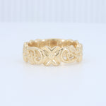Load image into Gallery viewer, Open Floral Vine 7mm Band in Yellow Gold
