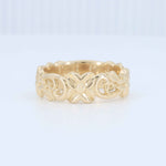 Load image into Gallery viewer, Open Floral Vine Band in 14K Yellow Gold, 7mm