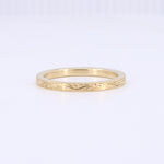 Load image into Gallery viewer, Petite Engraved Band in Yellow Gold