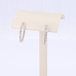 Load image into Gallery viewer, Diamond Hoop Earrings in White Gold - 1.00cttw