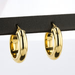 Load image into Gallery viewer, Wide Hoop Earrings in Yellow Gold
