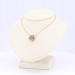 Load image into Gallery viewer, Montana Sapphire Flower Pendant in Rose Gold