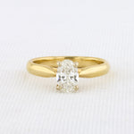 Load image into Gallery viewer, Kalina Ring with Oval Diamond in Yellow Gold
