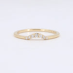 Load image into Gallery viewer, Curved Diamond Band, 0.08cttw in 14K Yellow Gold - Kizer Cummings Jewelers
