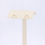 Load image into Gallery viewer, Open Circle Stud Earrings in Yellow Gold