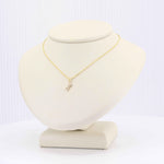 Load image into Gallery viewer, Diamond Dog Bone Necklace, 0.04cttw in 14K Yellow Gold, 16 inch - Kizer Cummings Jewelers