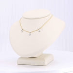 Load image into Gallery viewer, Pear Drop Diamond Station Necklace, 0.30cttw in 14K Yellow and White Gold, 18 inch - Kizer Cummings Jewelers