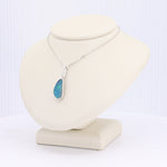 Load image into Gallery viewer, Australian Opal Doublet Pendant, Opal in 14K White Gold, 18 inch Chain