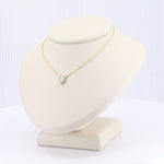 Load image into Gallery viewer, Pear Australian Opal Bezel set Necklace in Yellow Gold