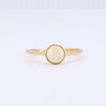 Load image into Gallery viewer, White Australian Opal Ring in Yellow Gold