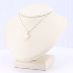 Load image into Gallery viewer, Pearl Solitaire Necklace in White Gold