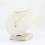 Load image into Gallery viewer, Diamond Accent Cross Pendant, 0.06ct in 14K Yellow Gold, 18 inch Chain - Kizer Cummings Jewelers