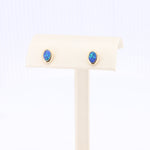 Load image into Gallery viewer, Opal Oval Doublet Stud Earrings in Yellow Gold