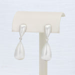 Load image into Gallery viewer, Teardrop Dangle Earrings in Sterling Silver with 14K White Gold Posts - Kizer Cummings Jewelers