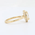 Load image into Gallery viewer, Lab Grown Diamond Faux Bezel Ring, 2.02ct F VS1 Oval Diamond with 0.13cttw Hidden Halo Diamonds in 14K Yellow Gold - Kizer Cummings Jewelers