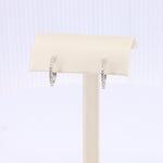 Load image into Gallery viewer, Diamond Hoop Huggie Earrings in White Gold