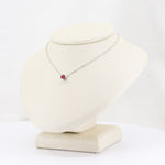 Load image into Gallery viewer, Ruby Solitaire Slide Pendant, 0.28ct in 14K White Gold, 18 inch Chain