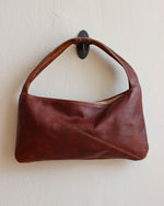 Load image into Gallery viewer, Brown Leather Shoulder Bag with Brass Zipper - Kizer Cummings Jewelers