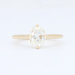 Load image into Gallery viewer, Natural 1.18ct Oval Diamond Engagement Ring w/Double Hidden halo in Yellow Gold