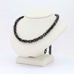 Load image into Gallery viewer, Black Oxidized Chain Link Necklace, 5.6mm in Sterling Silver, 24 inch - Kizer Cummings Jewelers