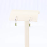 Load image into Gallery viewer, Peridot Drop Huggie Earrings, 0.30cttw in 14K White Gold - Kizer Cummings Jewelers