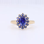 Load image into Gallery viewer, Berry Halo Ring in Yellow Gold