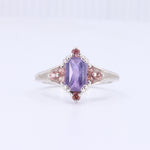 Load image into Gallery viewer, Lilac Sweetheart Sapphire Ring in White Gold