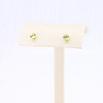 Load image into Gallery viewer, Peridot Stud Earrings, 0.82cttw in 14K Yellow Gold