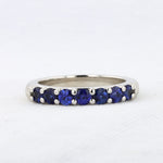 Load image into Gallery viewer, Seven Stone Sapphire Band in White Gold
