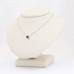 Load image into Gallery viewer, Amethyst Pendant, 0.32ct in 14K White Gold, 18 inch Chain