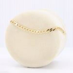 Load image into Gallery viewer, Diamond Cut Solid Flat Curb Chain Bracelet 3.1mm 7" in Yellow Gold