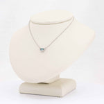 Load image into Gallery viewer, Lab Grown Alexandrite Emerald Cut East West Necklace, 0.37ct in 14K White Gold, 18 inch - Kizer Cummings Jewelers
