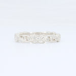 Load image into Gallery viewer, Sterling silver ornate band ring with intricate scroll design, perfect for elegant everyday wear.