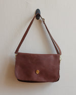 Load image into Gallery viewer, Brown Leather Crossbody Messenger Bag with Brass Hardware