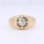 Load image into Gallery viewer, Salt and Pepper Diamond Dome Ring, 1.83ct Rose Cut Diamond in 14K Yellow Gold - Kizer Cummings Jewelers