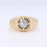 Load image into Gallery viewer, Salt and Pepper Diamond Textured Dome Ring in Yellow Gold