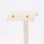 Load image into Gallery viewer, Citrine stud earrings in gold setting, elegant and sophisticated for everyday or special occasions.