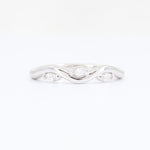 Load image into Gallery viewer, Wavy Marquise Diamond Ring, 0.11cttw in 14K White Gold - Kizer Cummings Custom Jewelers