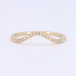 Load image into Gallery viewer, Sculpted Diamond Wedding Band in Yellow Gold