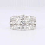 Load image into Gallery viewer, Multi-Row Diamond Statement Band, 2.00cttw G-I SI in 14K White Gold - Kizer Cummings Jewelers