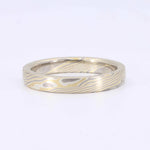 Load image into Gallery viewer, Mokume Gane Ring, Birch Pattern in 18K Yellow Gold, Palladium, Silver, 3mm - Kizer Cummings Jewelers