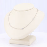 Load image into Gallery viewer, Diamond Station Necklace, 0.61cttw in 14K White Gold, 18 inch - Kizer Cummings Jewelers