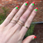 Load image into Gallery viewer, Geometric Diamond Wedding Band in White Gold - 0.07cttw