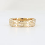 Load image into Gallery viewer, Freeform Textured Diamond Band, 0.04cttw in 14K Yellow Gold, Approximately 5mm