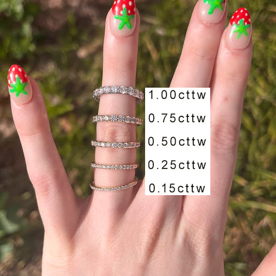 Shared-Prong Diamond Wedding Band in Yellow Gold - 0.80cttw